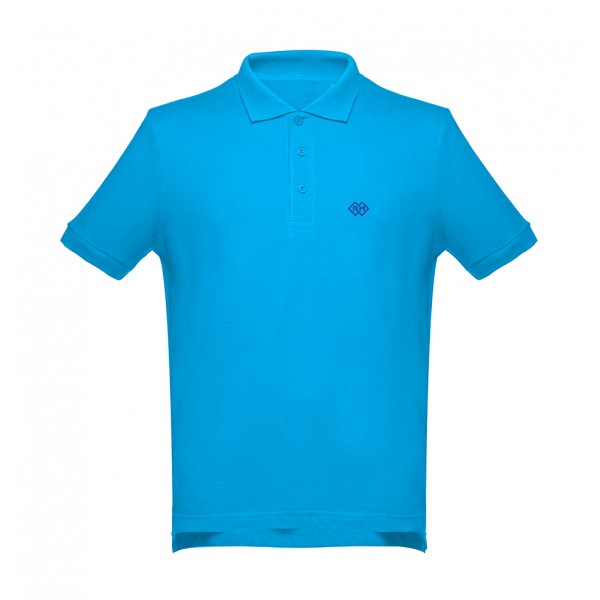 Romobrands_Heren Polo_Model Mathijs_Aqua Blue_